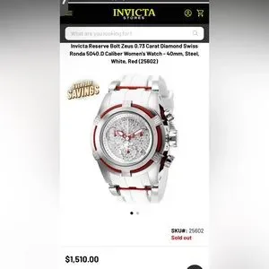 Invicta | Accessories | Invicta Reserve Bolt Zeus 73 Carat  display picture 2